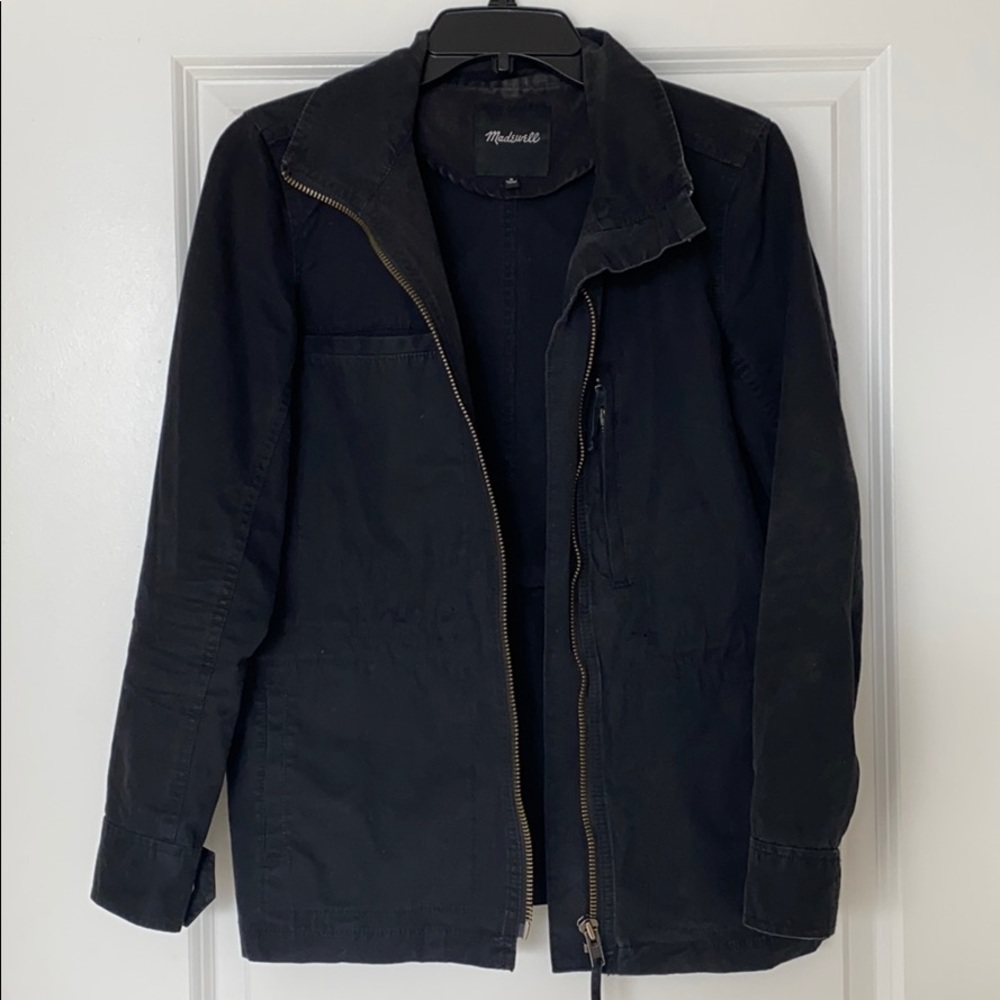 Madewell twill distressed military jacket SZ MD